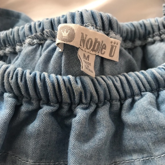 Ruffled off the shoulder jean dress - Picture 6 of 6